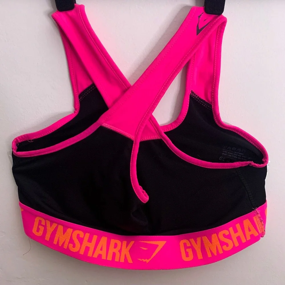 Gymshark Size‎ S Black Pink Sports Bra - Picture 4 of 7